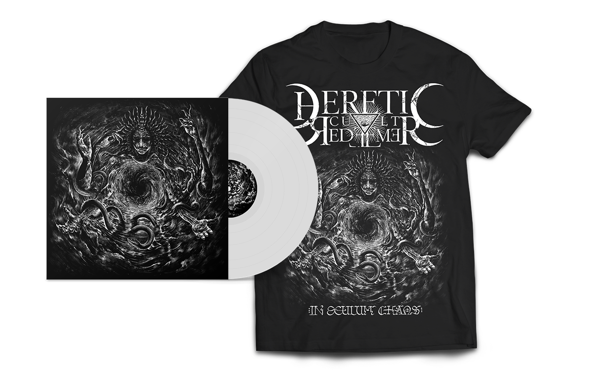 HERETIC CULT REDEEMER - In Oculum Chaos, LP & Shirt [Pre-Reserve]