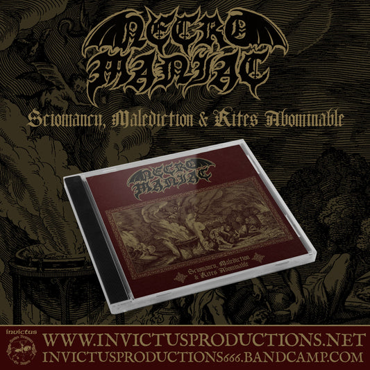 NECROMANIAC Sciomancy, Maledictions & Rites Abominable CD